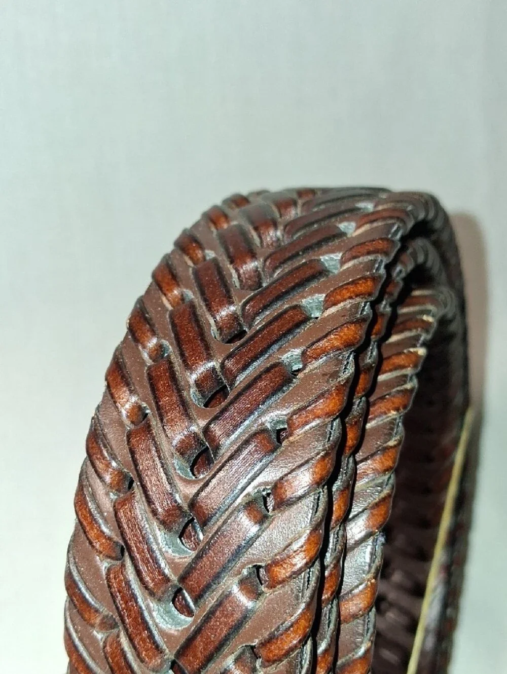 Braided Brown Men's Belt XXL Manmade Materials